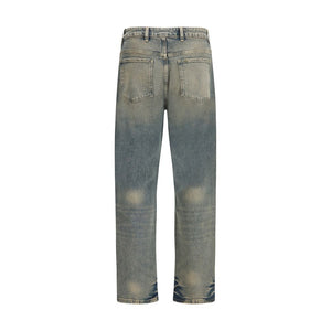Represent Blaue Jeans aus Baumwolle im geraden Schnitt