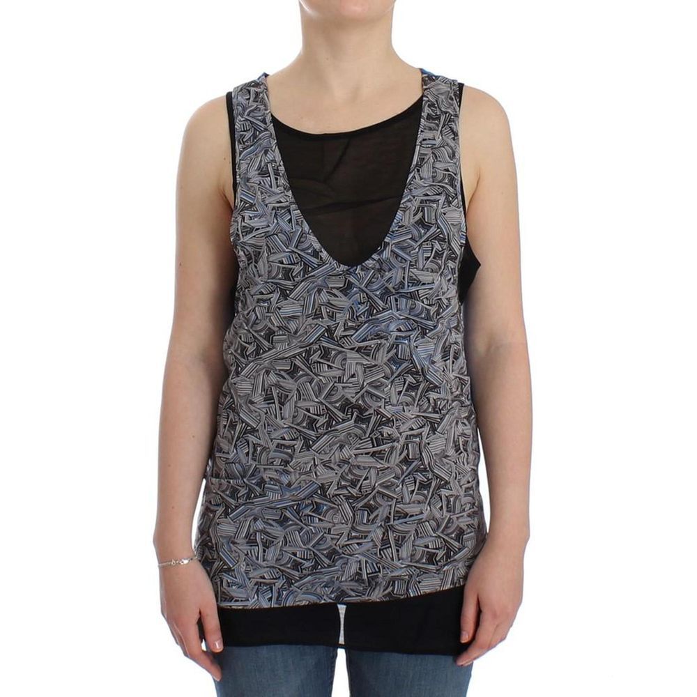 Costume National Schwarzes Seidentop