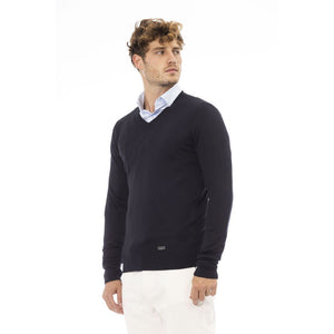 Baldinini Trend Blauer Kaschmir-Pullover