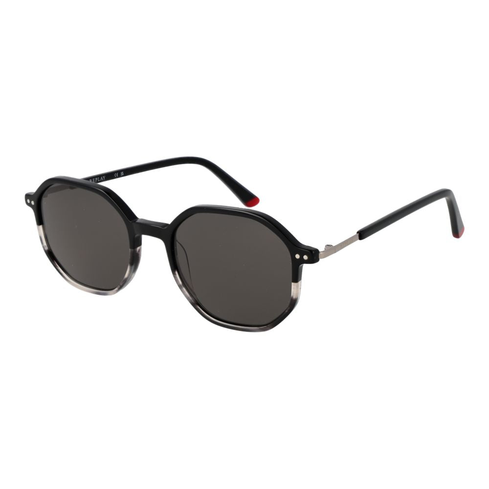 Replay Schwarze Sonnenbrille aus Kunststoff