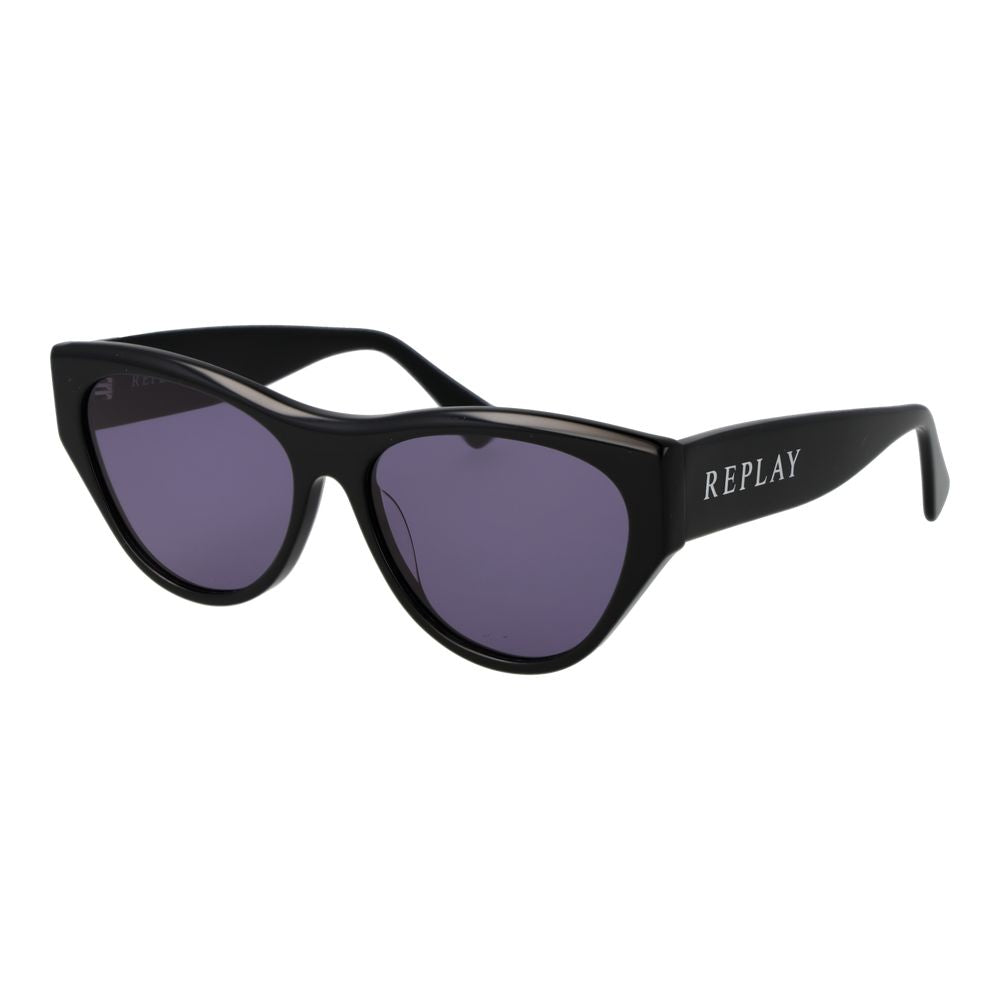 Replay Schwarze Sonnenbrille aus Kunststoff