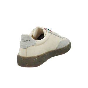 Scotch & Soda Weiße Sneaker aus Leinen, Low-Top