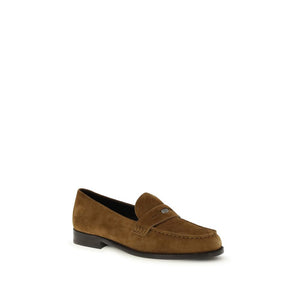 Tory Burch Beige Kalbsleder Bos Taurus Slipper-Loafer