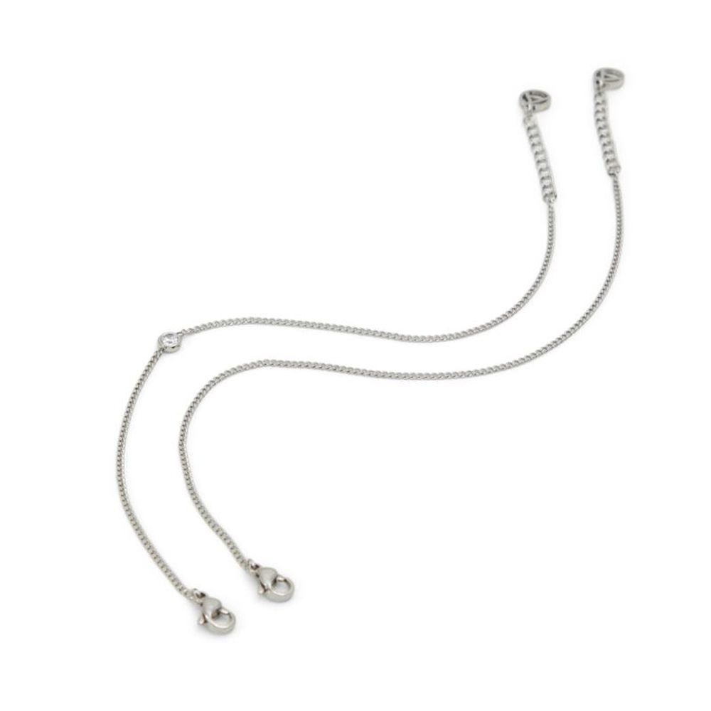 ALDO Armband aus silberfarbenem Elastan