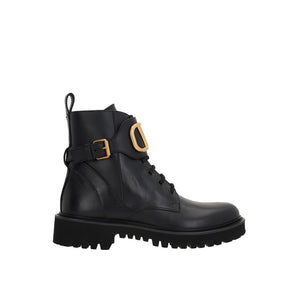 Valentino Garavani Schwarze Kalbsleder-Stiefel