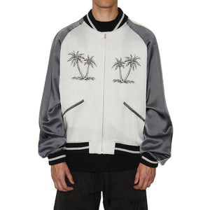 Palm Angels Grauer Bomber aus Acetat