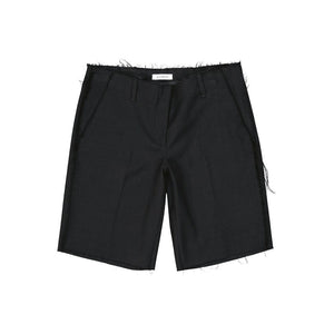 Dondup Schwarze Bermuda-Shorts aus reiner Schurwolle