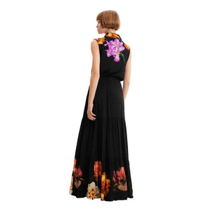 Desigual Schwarzes Viskose-Freizeitkleid