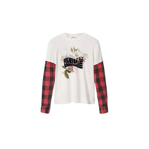 Desigual Weißes Baumwoll-T-Shirt