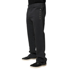 Just Cavalli Schwarze gerade geschnittene Jeans mit mittlerer Taille