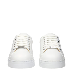 Philipp Plein Weiße Low-Top-Sneaker aus Leder