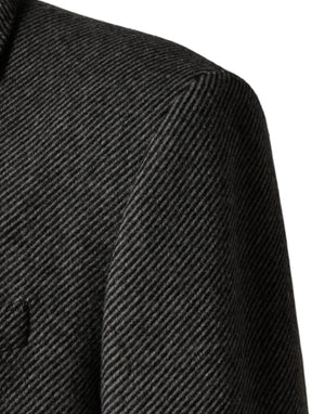 Dolce & Gabbana Grauer einreihiger Herren-Trenchcoat