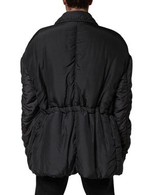 Dolce & Gabbana Schwarzer Parka aus Seide für Herren