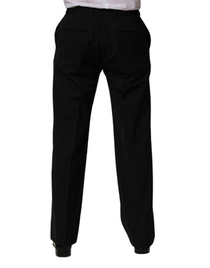 Dolce & Gabbana Schwarze Wollhose im geraden Schnitt für Herren