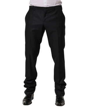 Dolce & Gabbana Schwarze Woll-Skinny-Hose für formelle Anlässe