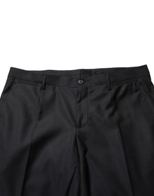 Dolce & Gabbana Schwarze Woll-Skinny-Hose für formelle Anlässe