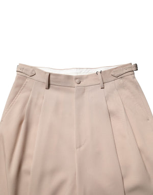 Dolce & Gabbana Beige Stretch Straight Herren Anzughose