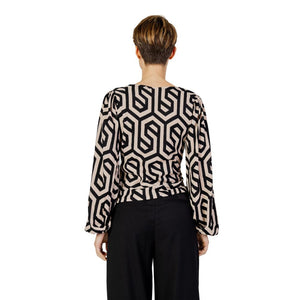 Jacqueline De Yong Beige Polyester Bluse