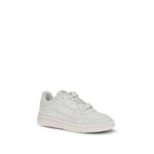 Valentino Garavani Weiße Low-Top-Sneaker aus Kalbsleder Bos Taurus