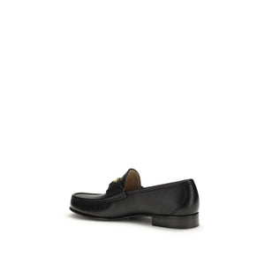 Valentino Garavani Schwarze "Bos Taurus" Kalbsleder Loafer zum Hineinschlüpfen
