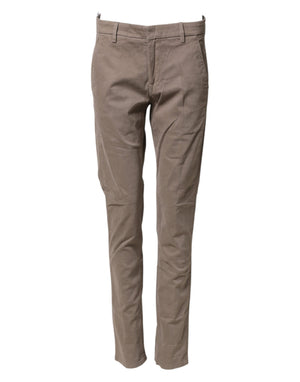 Dondup Chino-Hose aus Baumwollstretch in geradem Schnitt, Braun