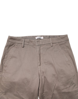 Dondup Chino-Hose aus Baumwollstretch in geradem Schnitt, Braun