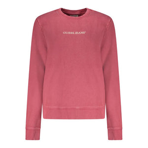 Guess Jeans Rotes Baumwoll-Sweatshirt für Damen