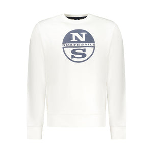 North Sails Weißes Herren-Sweatshirt aus Baumwolle