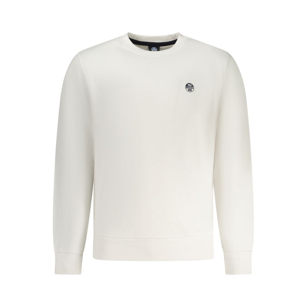 North Sails Weißes Herren-Sweatshirt aus Baumwolle