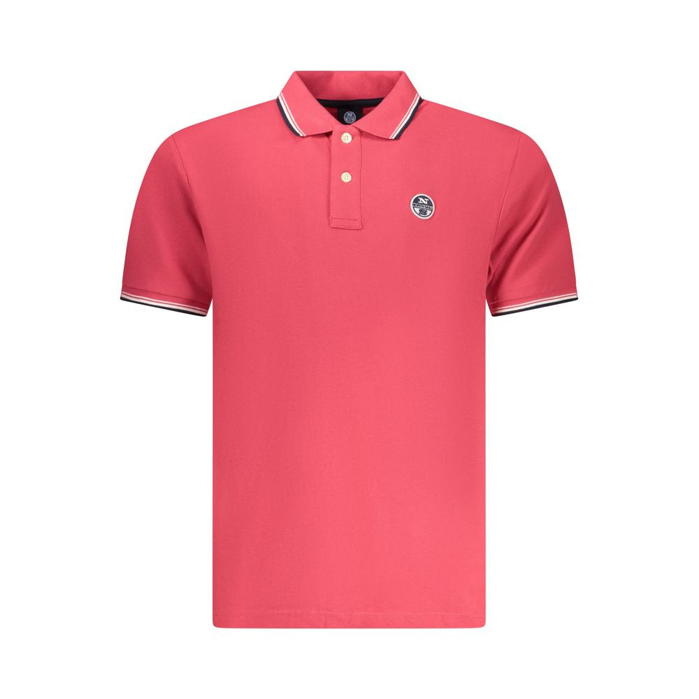 North Sails Rotes Baumwoll-Poloshirt für Herren