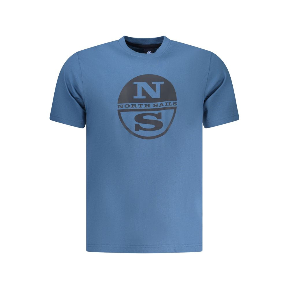 North Sails Blu Baumwoll-T-Shirt für Herren