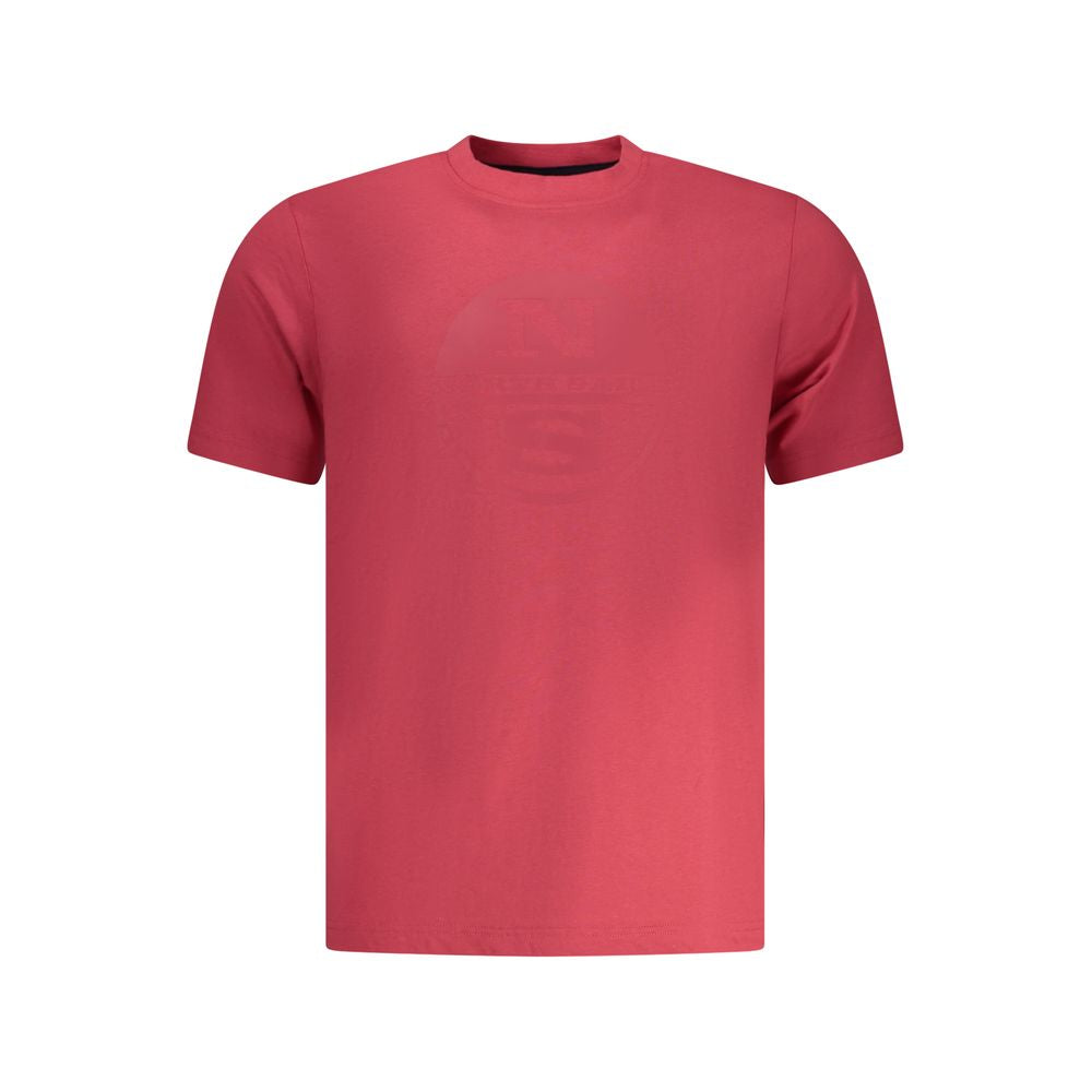 North Sails Rosso Baumwoll-T-Shirt für Herren