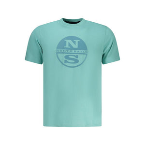 North Sails Azzurro Baumwoll-T-Shirt für Herren