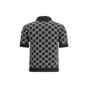 Gucci Schwarzes Wollmuster-Hemd