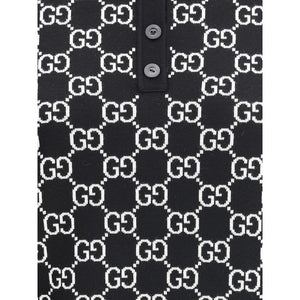 Gucci Schwarzes Wollmuster-Hemd
