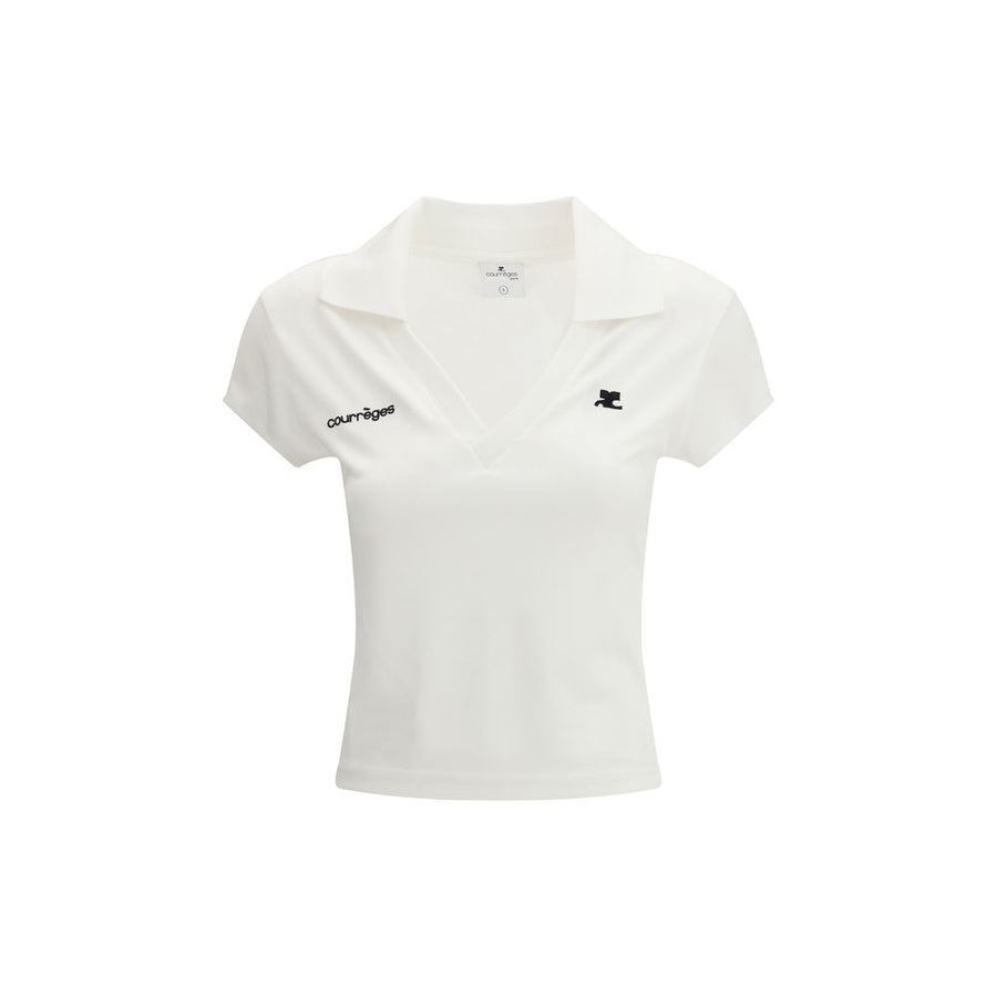 Courrèges Weißes Poloshirt aus Baumwolle