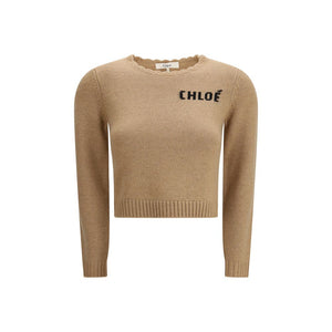 Chloé Brauner Wollpullover