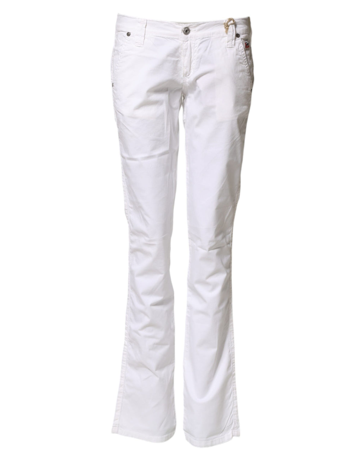 Roy Roger's Weiße Low-Waist Bootcut Schlagjeans