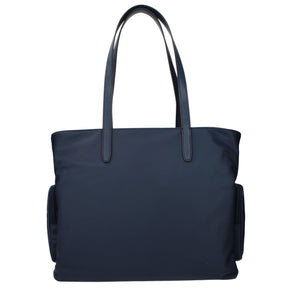 Michael Kors Blaue Stoff-Umhängetasche