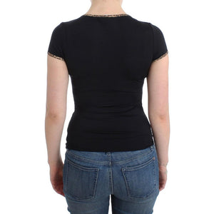 Roberto Cavalli Schwarzes Elastan-Top