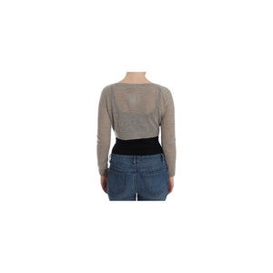Ermanno Scervino Beige Alpaka-Leder Cardigan