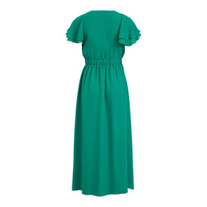 Vila Clothes Zweifarbige Polyester-Freizeitkleid