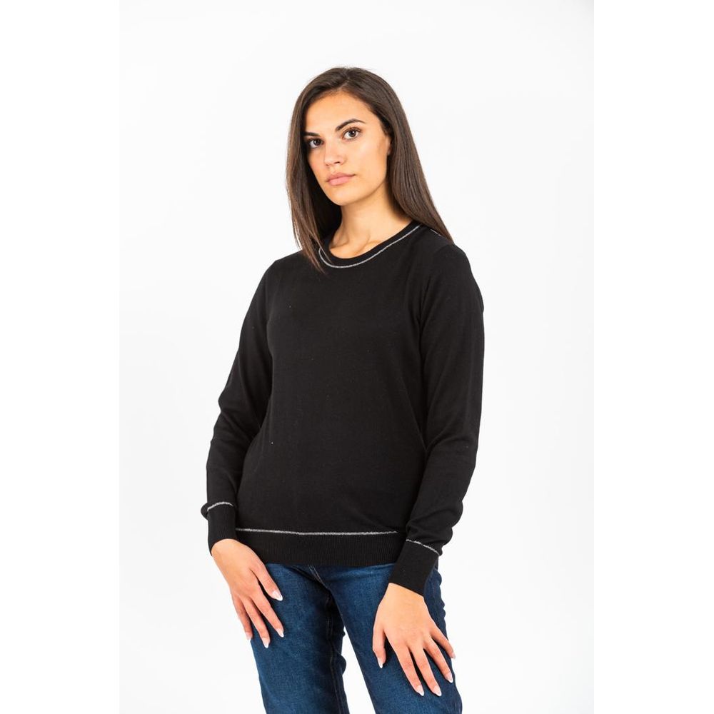 Gas Schwarzer Kaschmirpullover