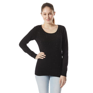 Gas Schwarzer Kaschmirpullover