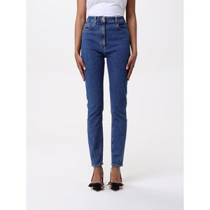 Elisabetta Franchi Blaue High-Waist Jeans aus Denim