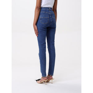 Elisabetta Franchi Blaue High-Waist Jeans aus Denim