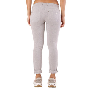 Met Graue Baumwoll-Skinny-Hose