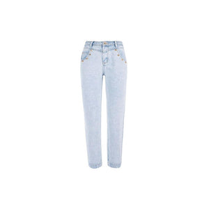 Yes Zee Blaue Baumwoll-Boyfriend-Jeans