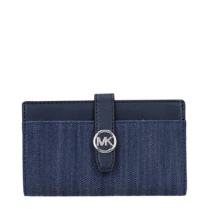 Michael Kors Blaue Geldbörse aus Stoff