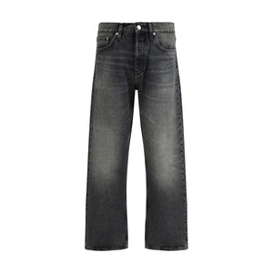 Sunflower Schwarze Baumwolljeans im Relaxed Fit